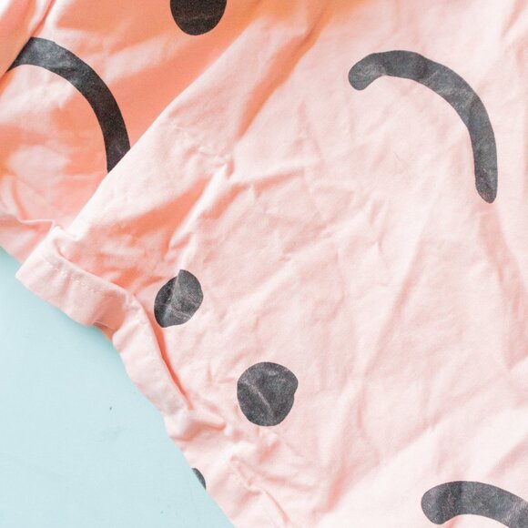 Lazy Oaf Happy Sad Pink Face Blouse - Size 18 - Picture 5 of 10